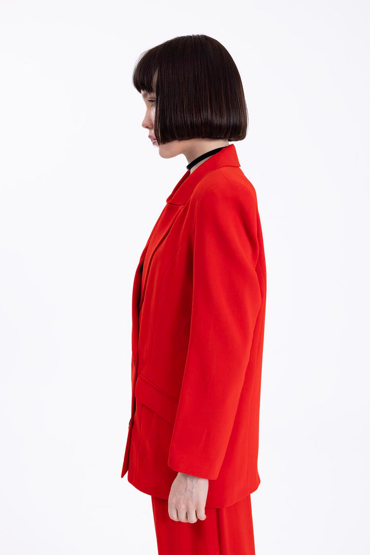 BSL Women Double Breasted Blazer Jacket - Cwmbran