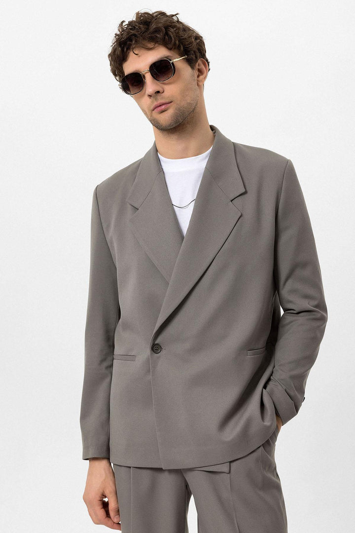 ANT Double-Breasted Men's Blazer Jacket with Flap Pocket - Badalona