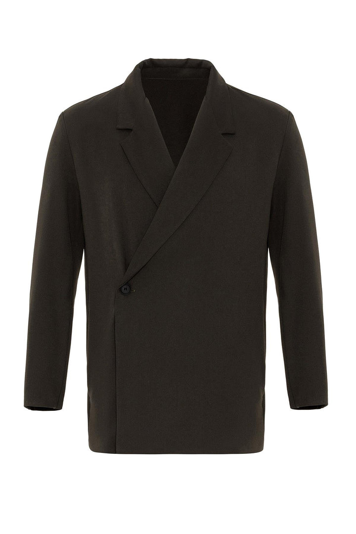 ANT Double Breasted Closure Hidden Pocket Men's Blazer Jacket - Kozáni