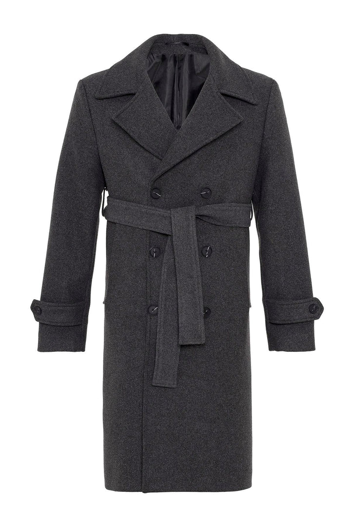 ANT Double Breasted Closure Belt Men's Coat - Springfield