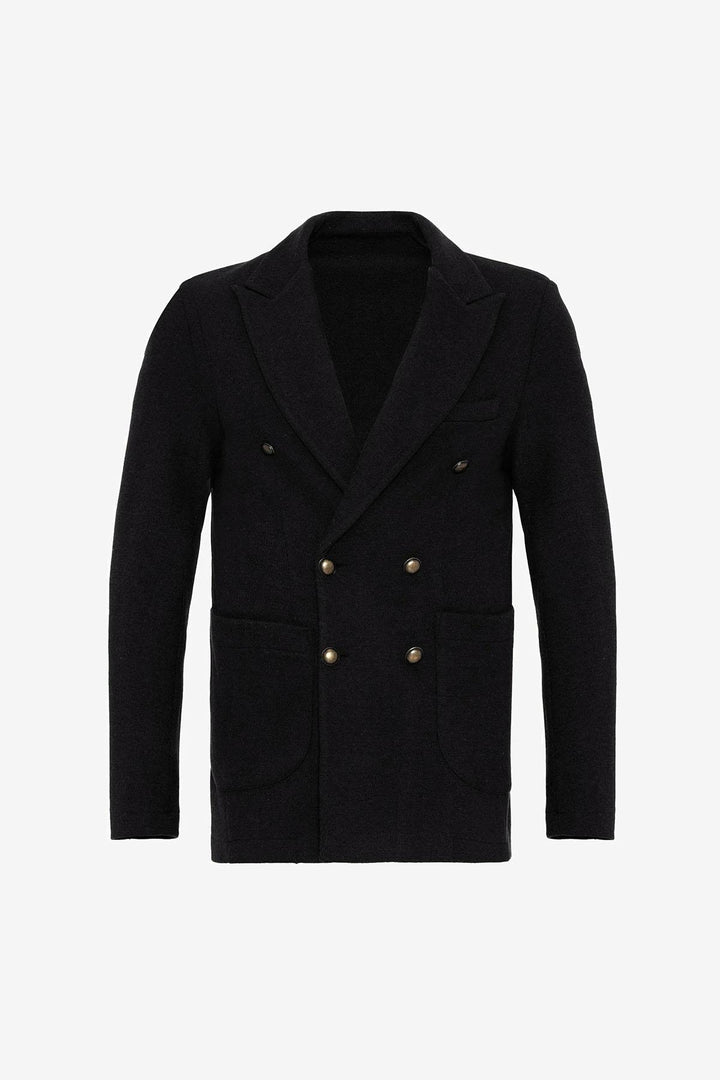 ANT Double-Breasted Knitwear Men's Blazer Jacket - Pryluky