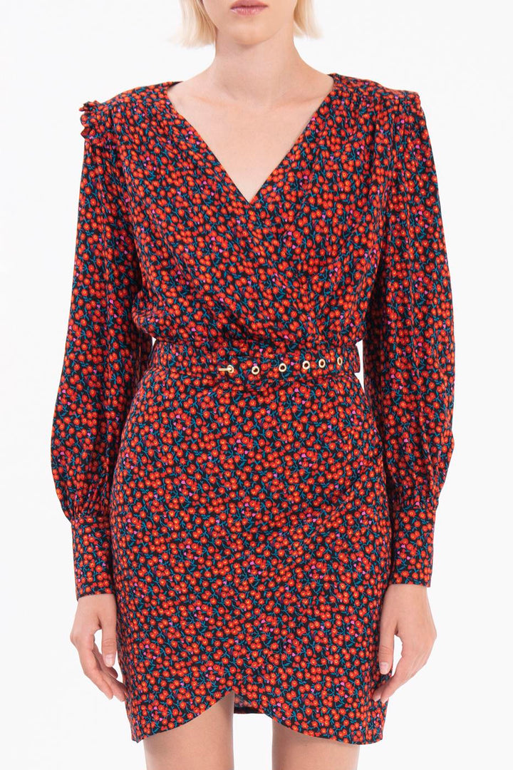 BSL Women Double-breasted Balloon Sleeve Mini Dress - West Bromwich