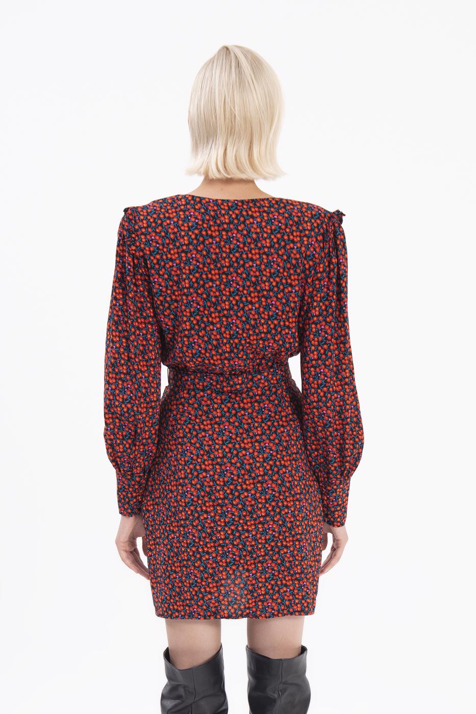 BSL Women Double-breasted Balloon Sleeve Mini Dress - West Bromwich