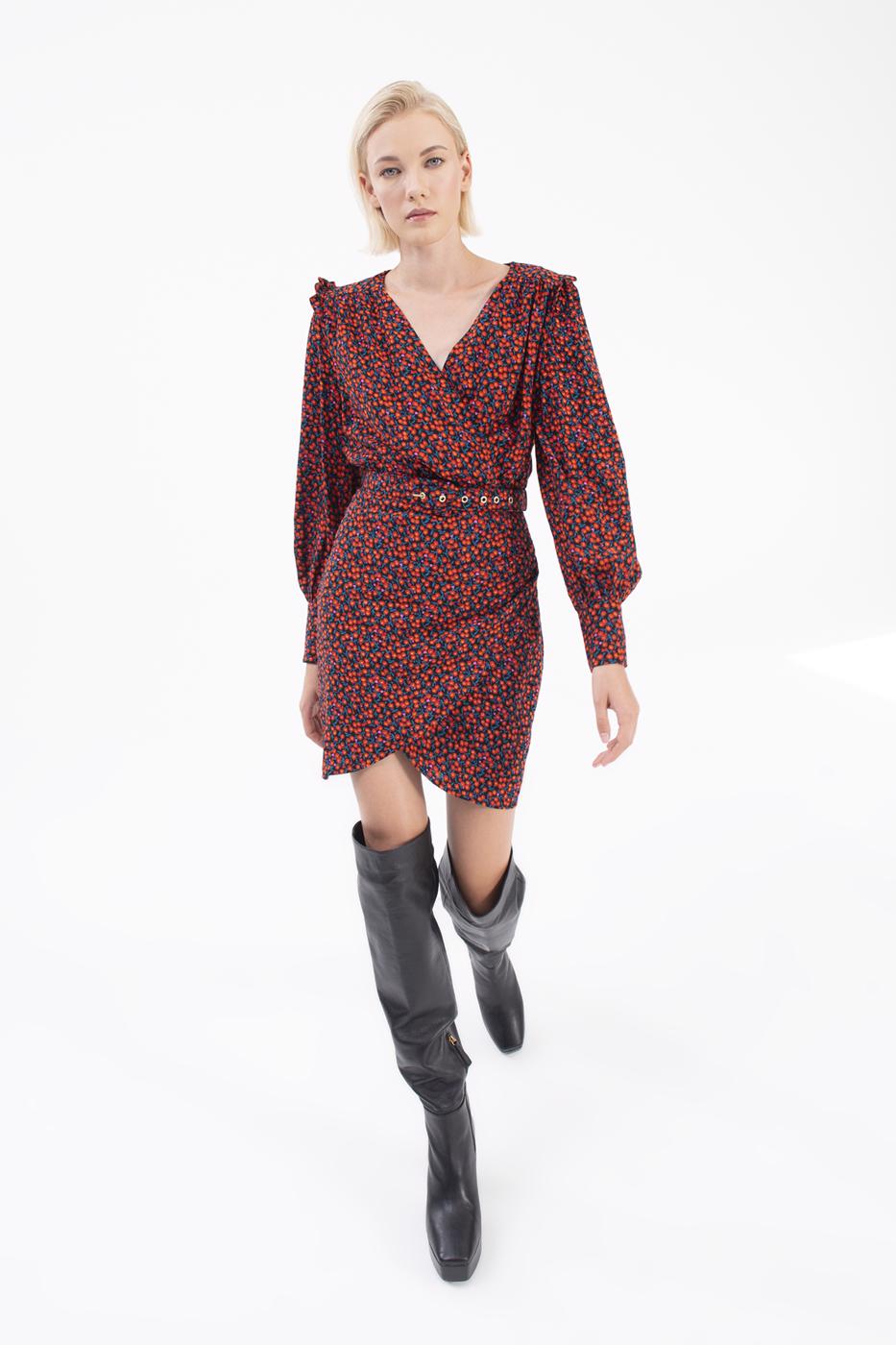 BSL Women Double-breasted Balloon Sleeve Mini Dress - West Bromwich