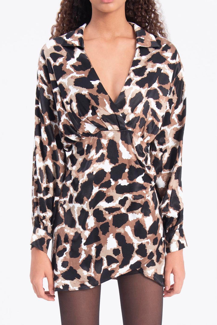 BSL Women Double breasted satin mini dress - Melbourne