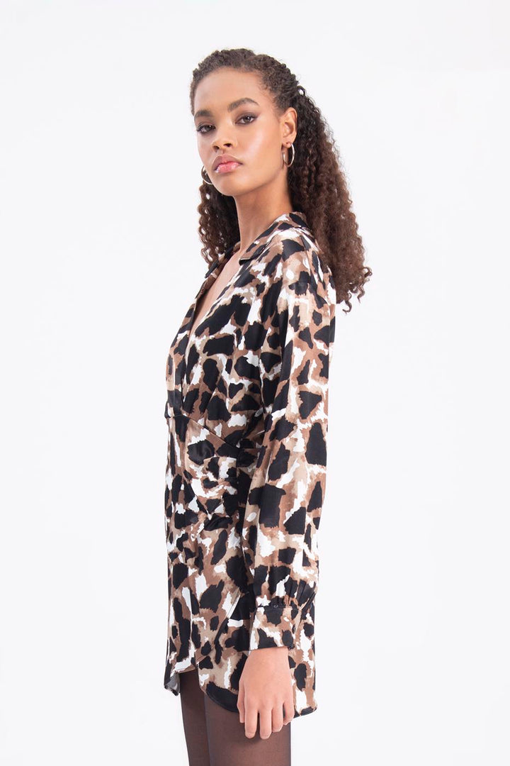 BSL Women Double breasted satin mini dress - Melbourne