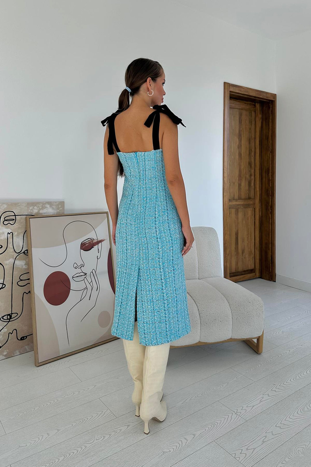 ELS Ribbon Dress - Blue - Sevran