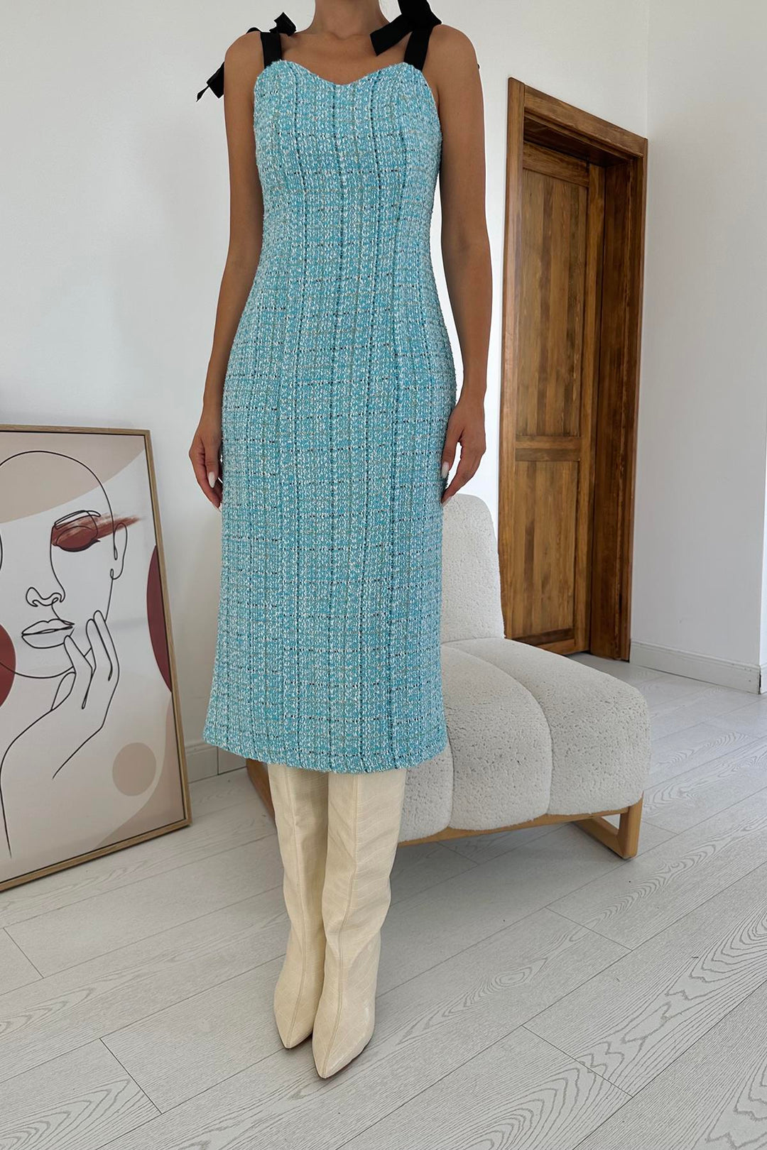 ELS Ribbon Dress - Blue - Sevran