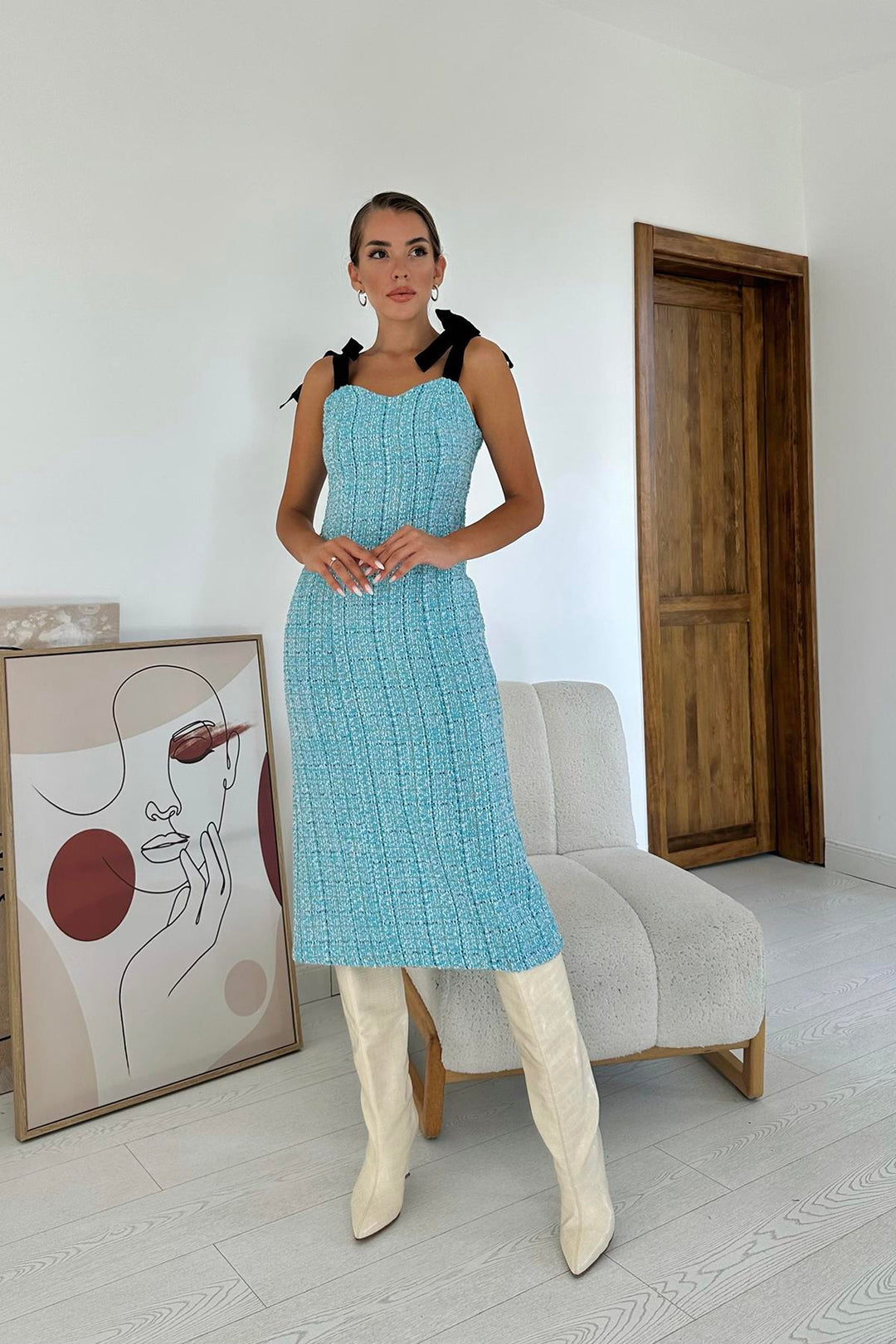 ELS Ribbon Dress - Blue - Sevran