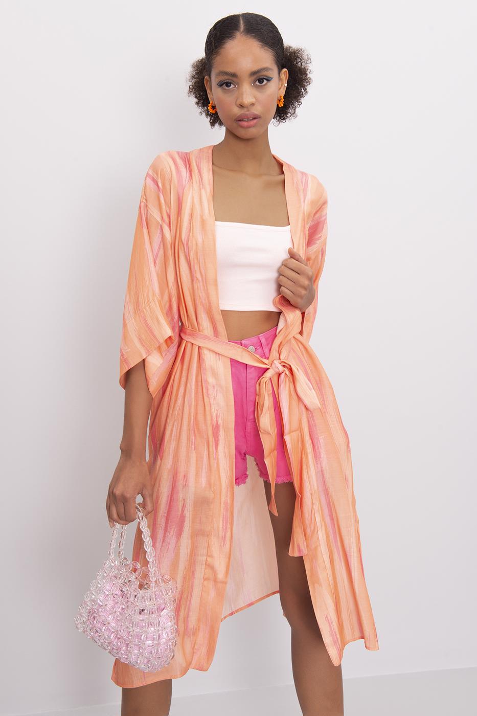 BSL Women Mini Kimono with Belt - Saint-Herblain