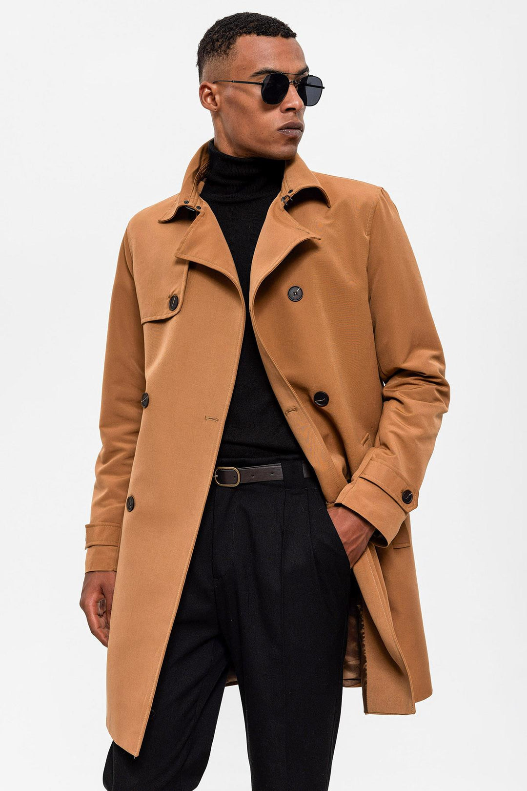 ANT Belted Double Breasted Trench Coat - Kardítsa