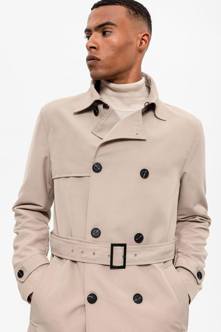 ANT Belted Double Breasted Trench Coat - San Angelo