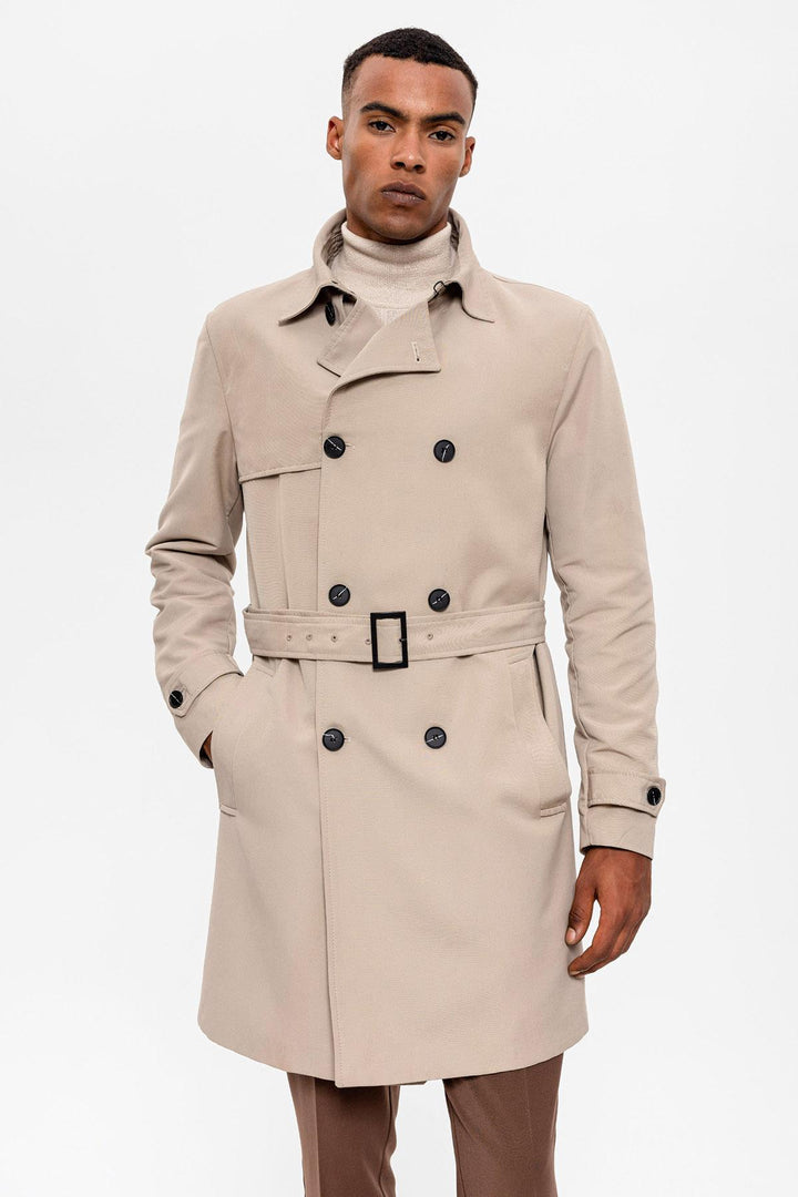 ANT Belted Double Breasted Trench Coat - San Angelo
