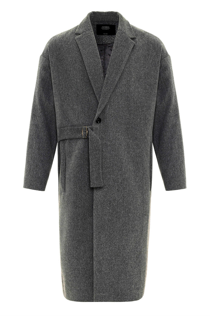 ANT Belted Oversize Men's Coat - Chalkída