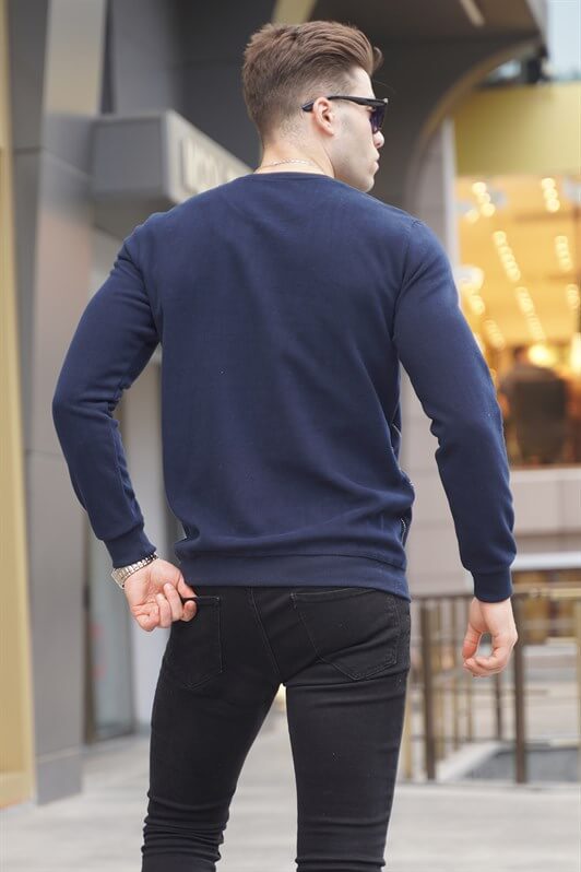 MDX Navy Basic Bicycle Neck Sweater 5965 - Vitsyebsk