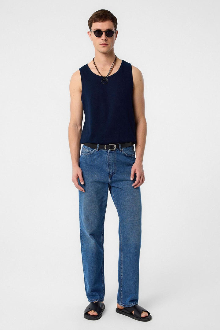ANT Antioch Blue Basic Men's Tank Top - Kateríni