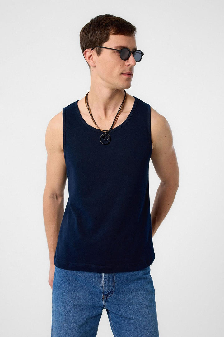ANT Antioch Blue Basic Men's Tank Top - Kateríni
