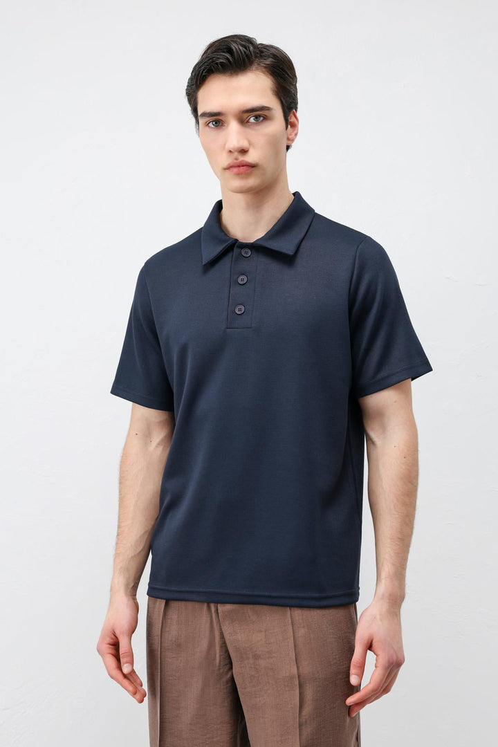 ANT Antioch Lacivert Basic Polo Yaka Erkek T-Shirt - Westminster