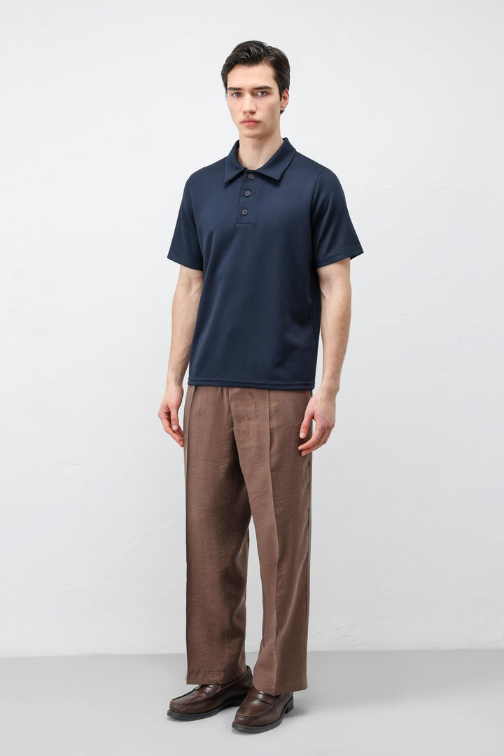 ANT Antioch Lacivert Basic Polo Yaka Erkek T-Shirt - Westminster