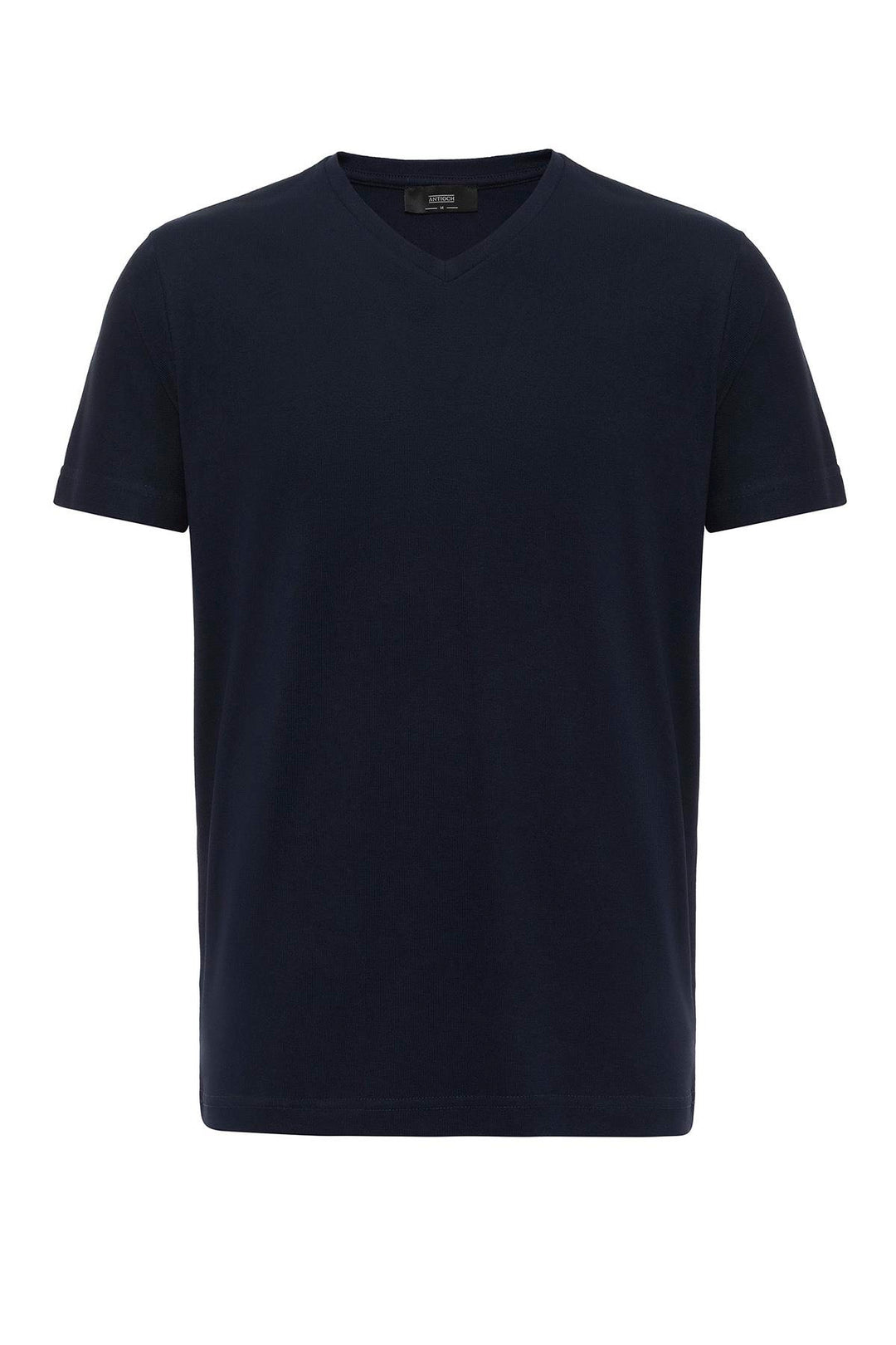 ANT Antioch Navy Blue Basic V-Neck Men's T-Shirt - Troyes