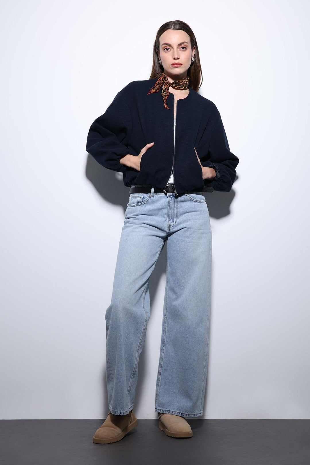 ANT Antioch Blue Elastic Waist Crop Women's Jacket - Zacatepec