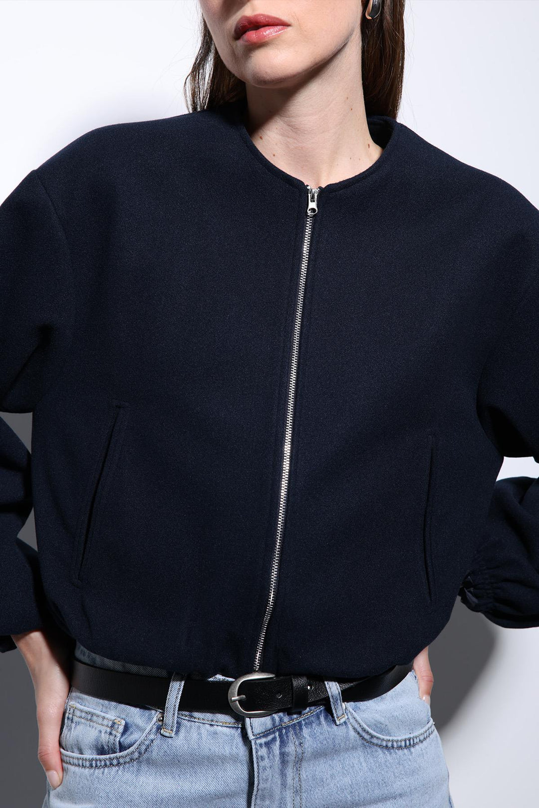 ANT Antioch Blue Elastic Waist Crop Women's Jacket - Zacatepec