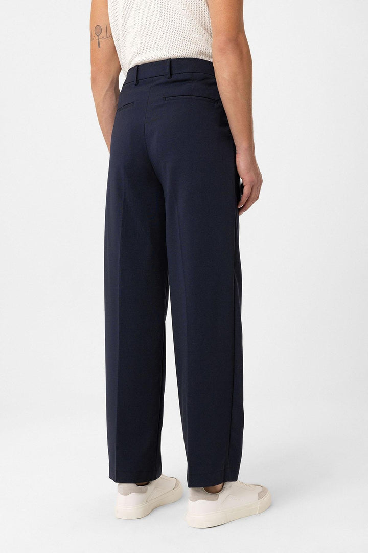 ANT Antioch Lacivert Çift Pileli Baggy Fit Erkek Pantolon - Choisy-le-Roi