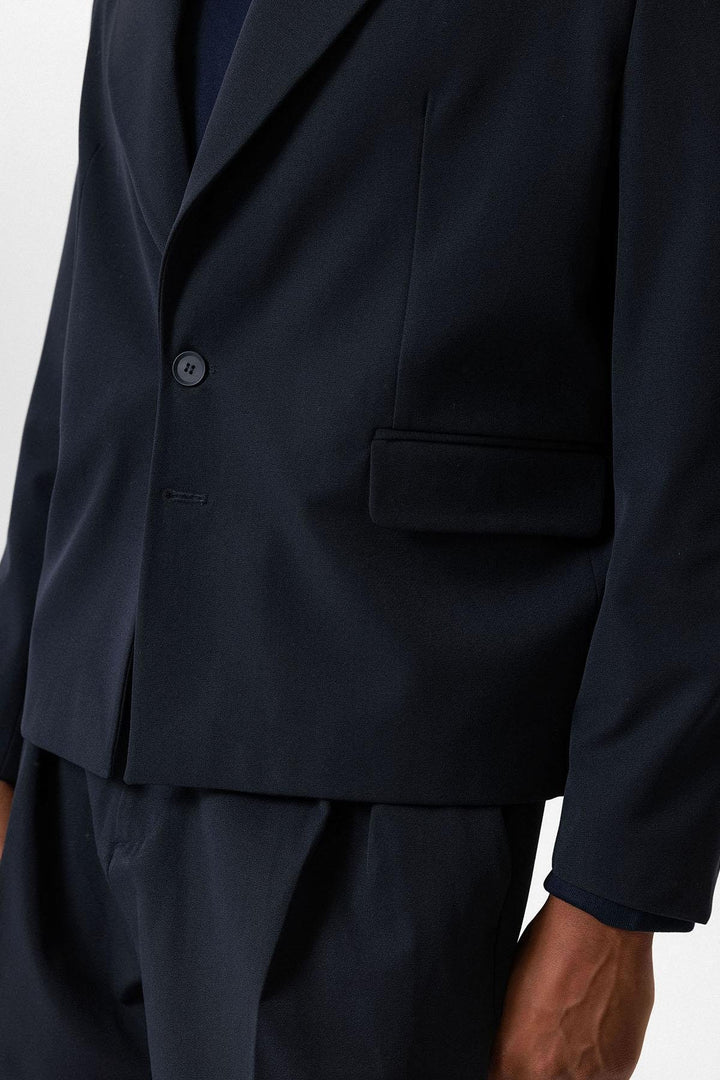 ANT Antioch Lacivert Crop Fit Erkek Blazer Ceket - Alkmaar