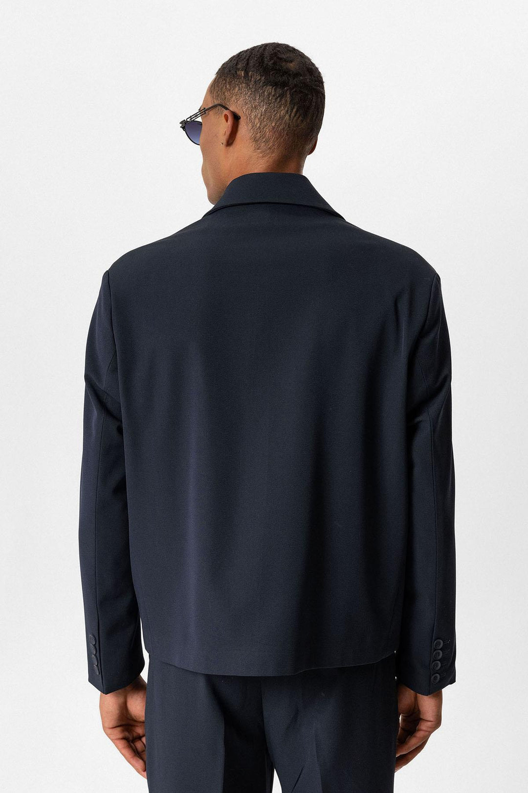 ANT Antioch Lacivert Crop Fit Erkek Blazer Ceket - Alkmaar