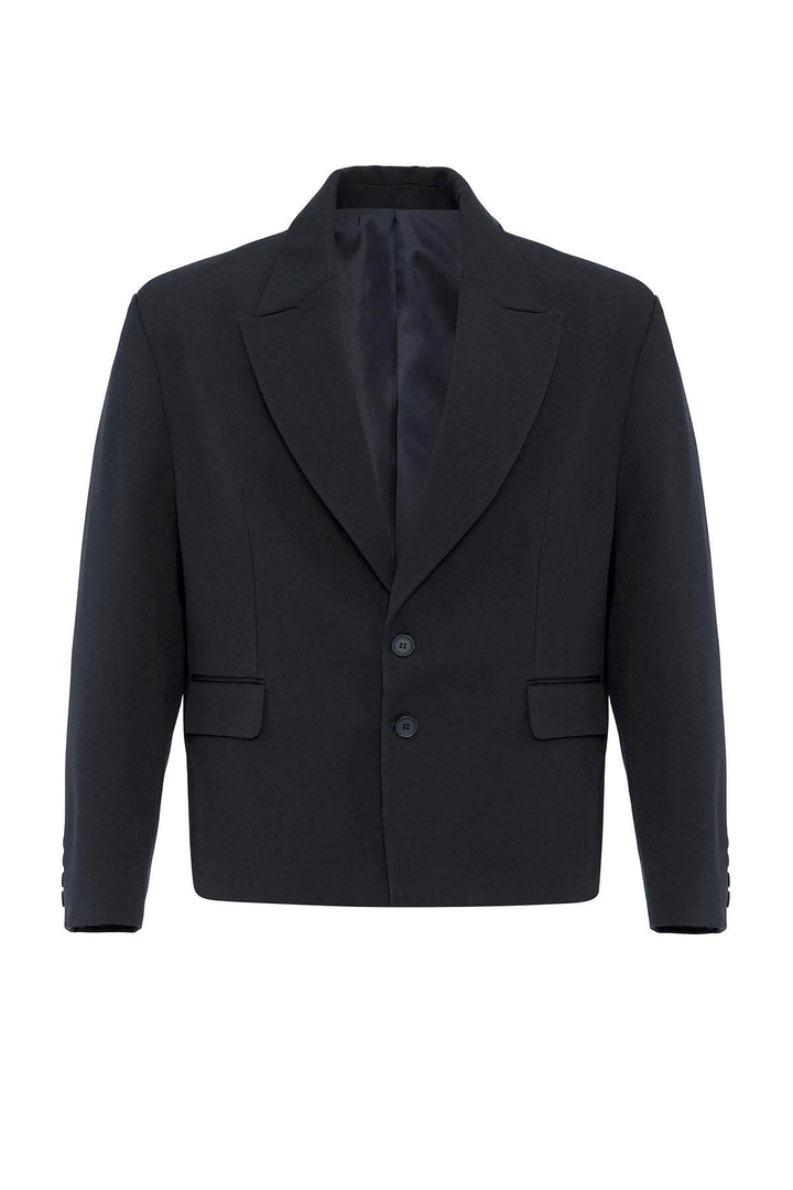 ANT Antioch Lacivert Crop Fit Erkek Blazer Ceket - Alkmaar