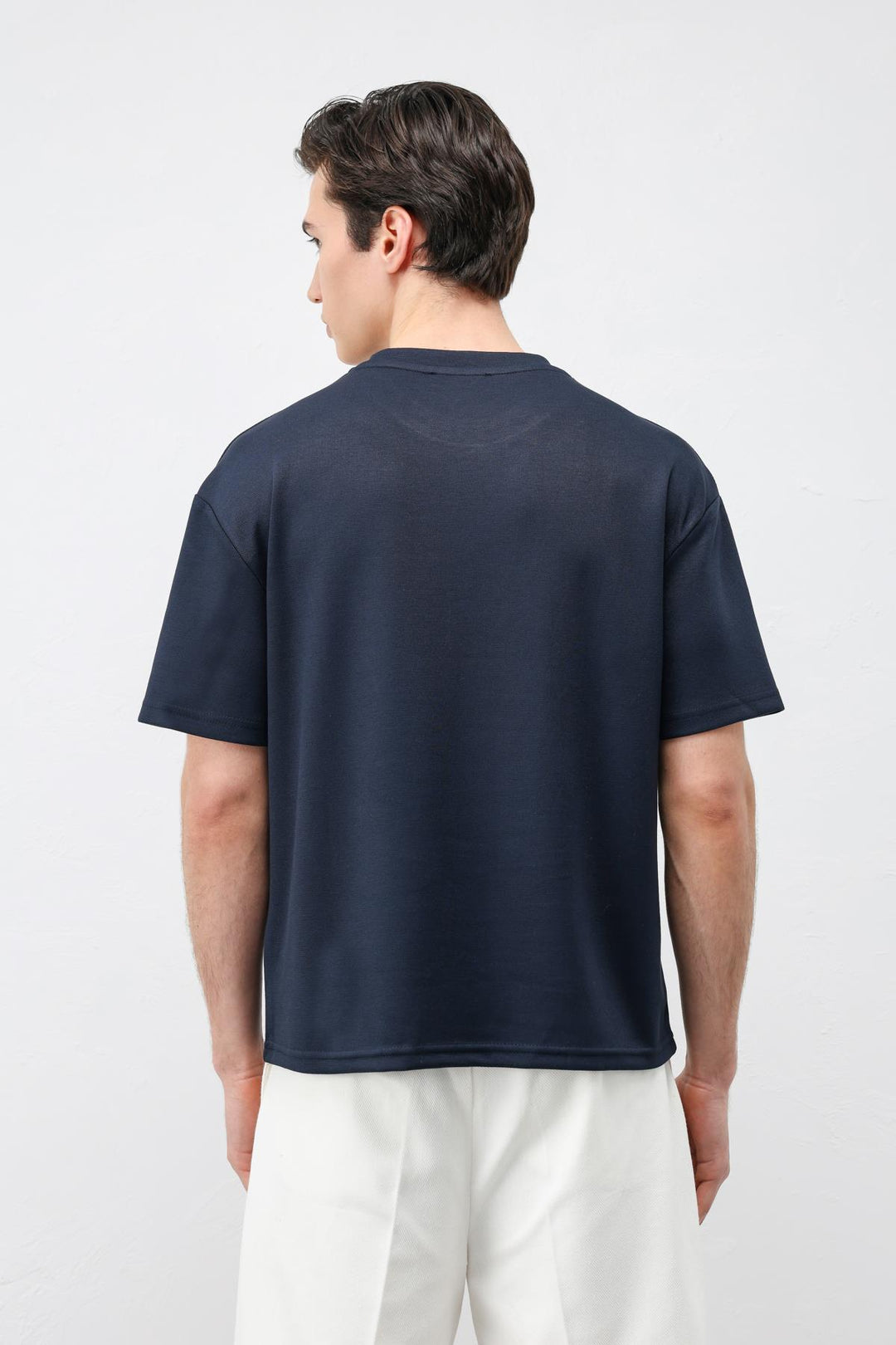 ANT Antioch Lacivert Crop Fit Erkek T-Shirt - Bagheria