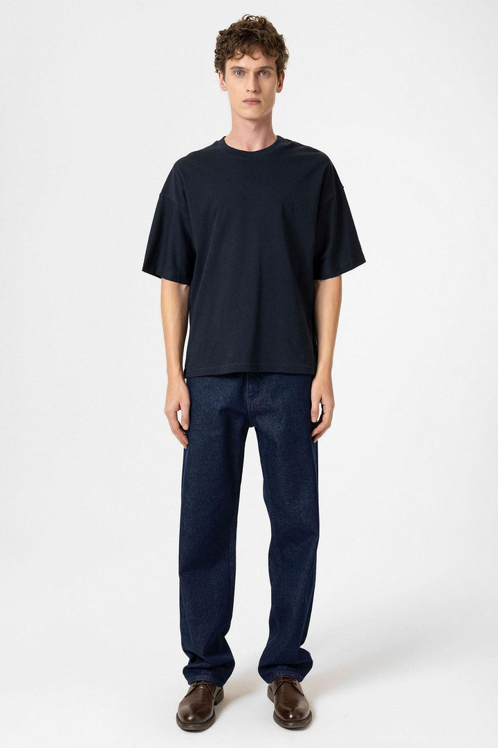 ANT Antioch Navy Blue Crop Fit Men's T-Shirt - Westminster