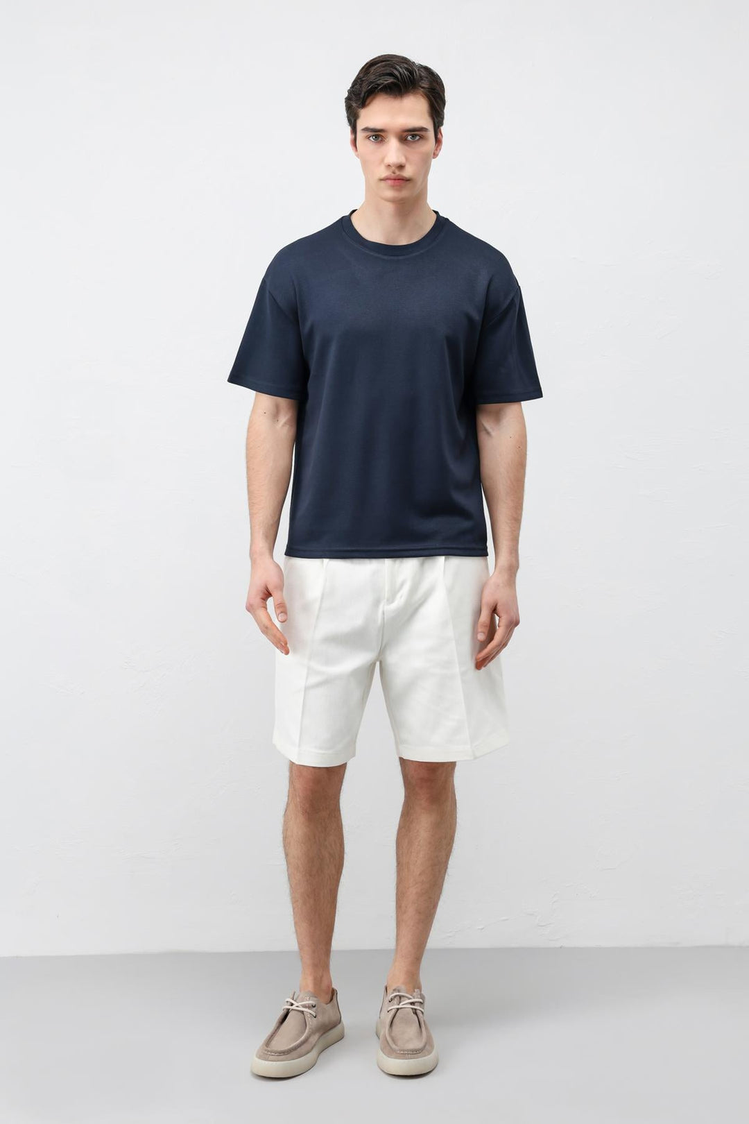 ANT Antioch Lacivert Crop Fit Erkek T-Shirt - Bagheria