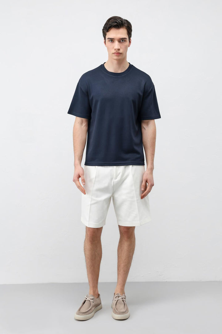 ANT Antioch Lacivert Crop Fit Erkek T-Shirt - Bagheria