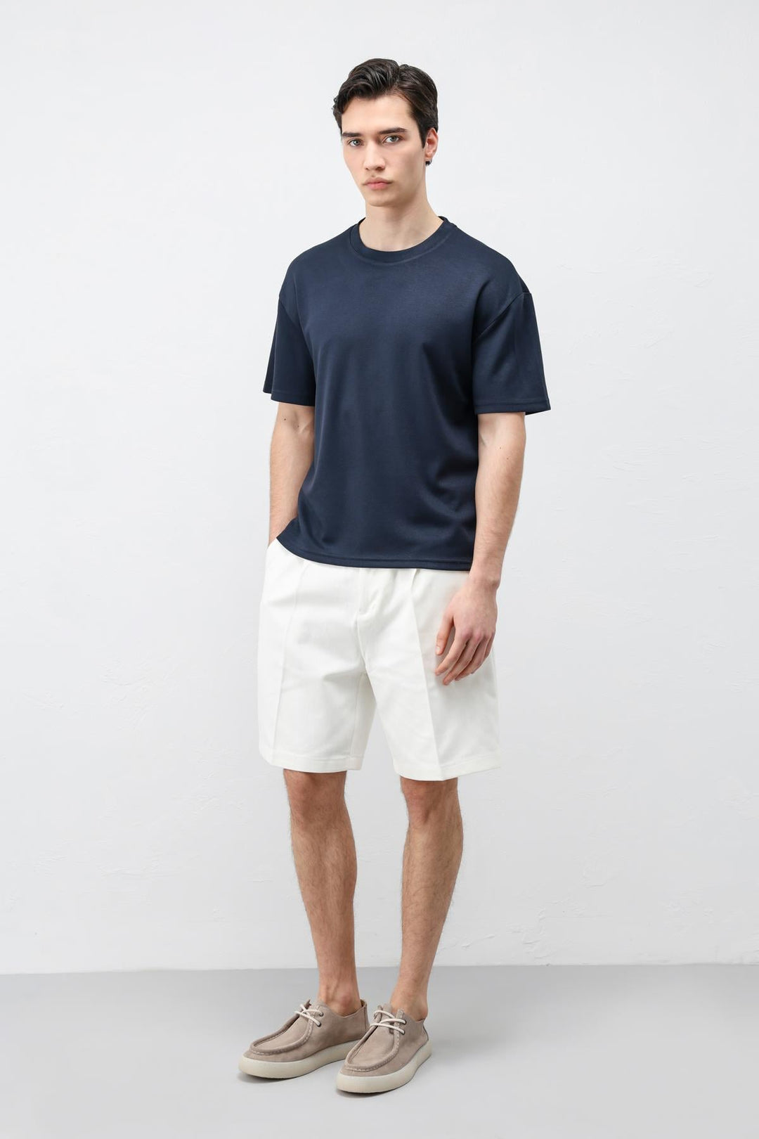 ANT Antioch Lacivert Crop Fit Erkek T-Shirt - Bagheria
