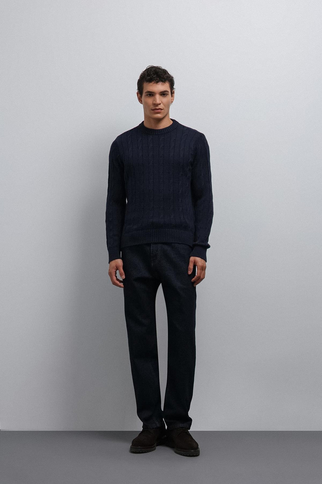 ANT Antioch Blue Textured Knit Men's Sweater - Boucherville