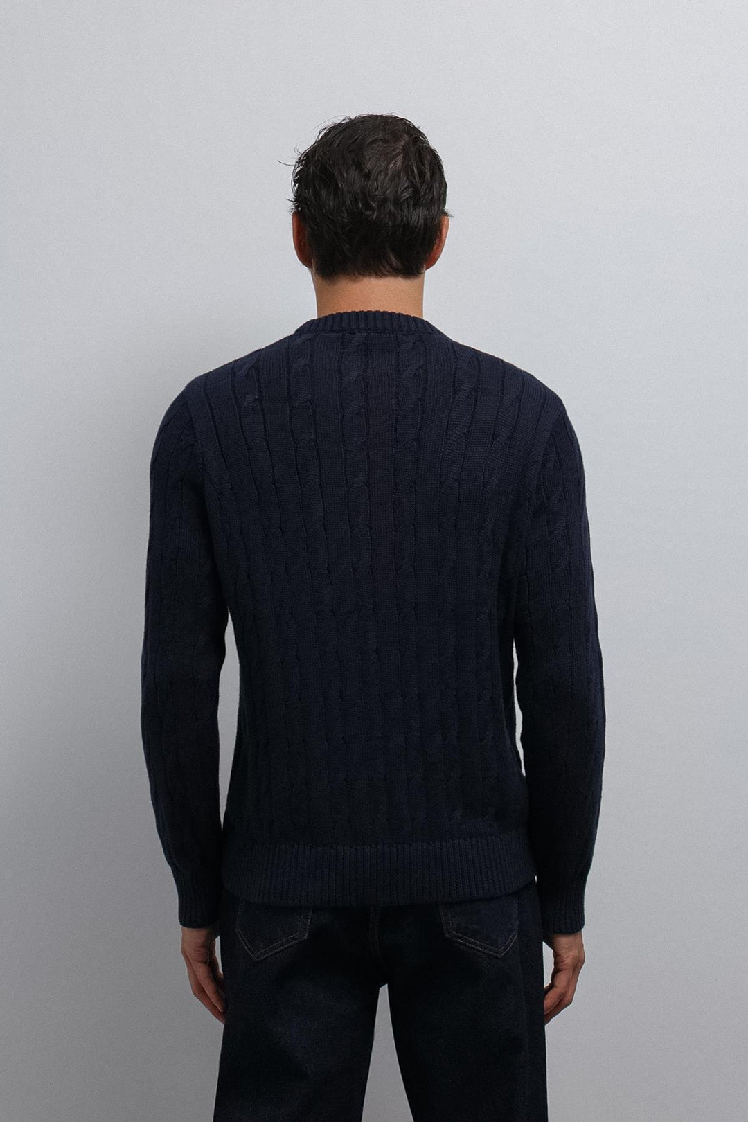 ANT Antioch Blue Textured Knit Men's Sweater - Boucherville