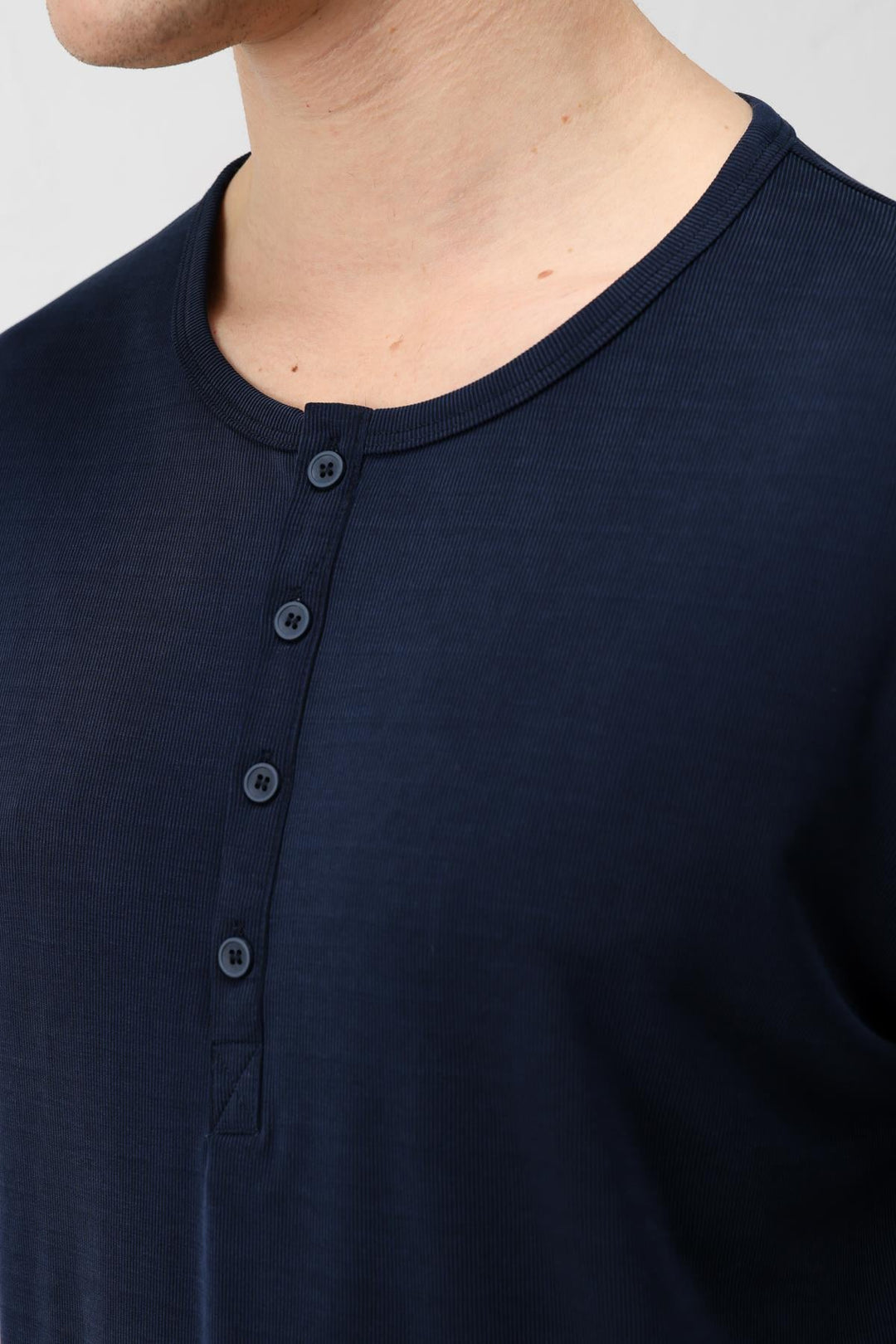 ANT Antioch Lacivert Düğmeli Yaka Erkek T-Shirt - Schaffhausen