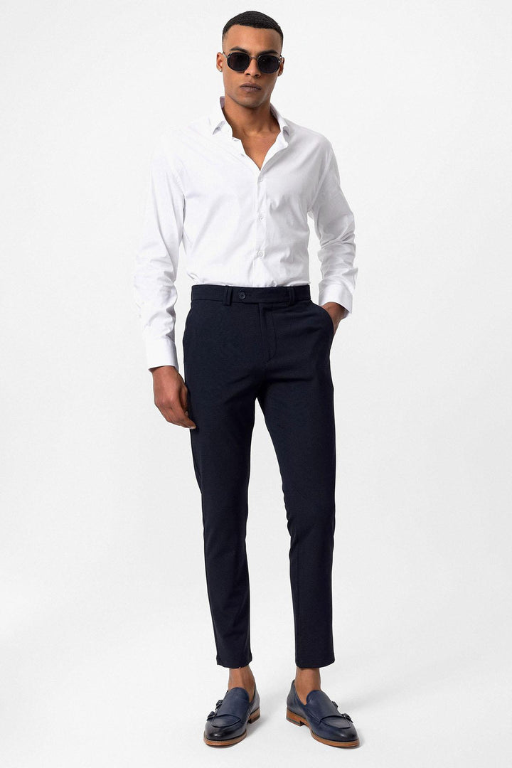 ANT Antioch Lacivert Erkek Slim Fit Kumaş Pantolon - Grand Prairie