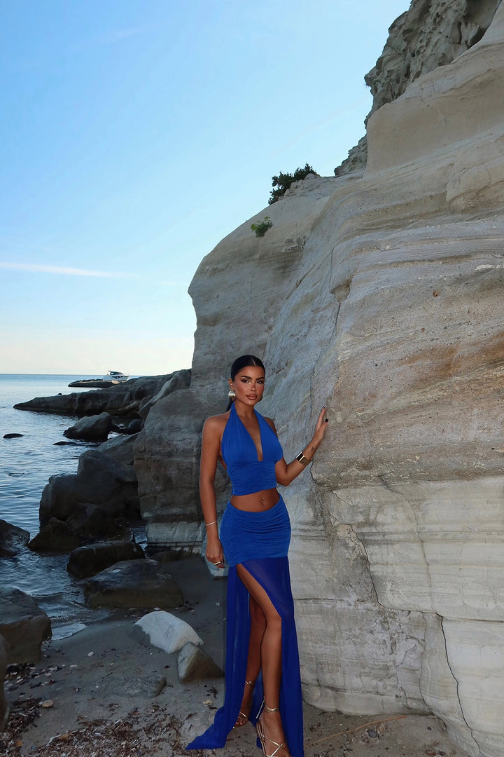 EYY Women Navy Blue Skirt Suit - Braintree