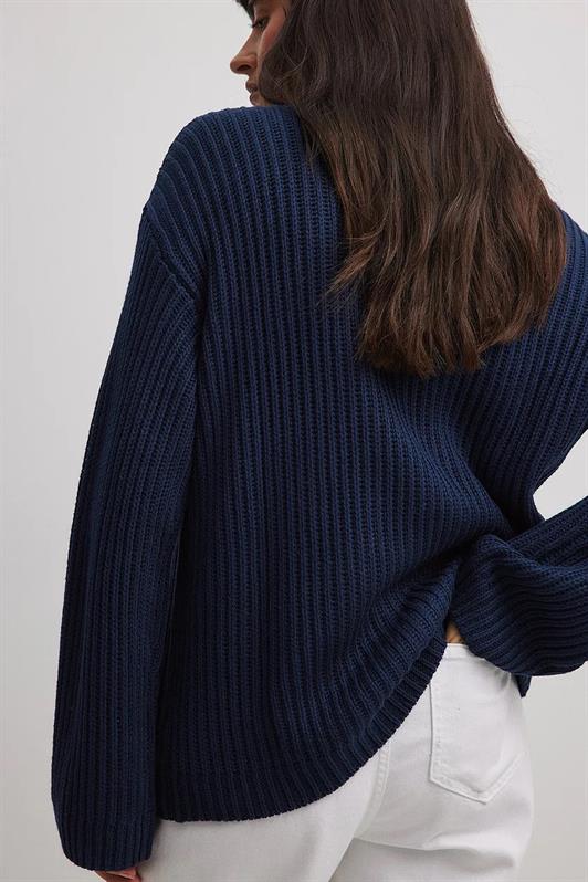 MDX Navy Zip Neck Basic Sweater MG1960 - Dublin