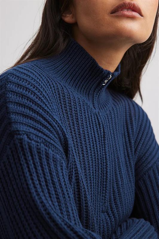 MDX Navy Zip Neck Basic Sweater MG1960 - Dublin