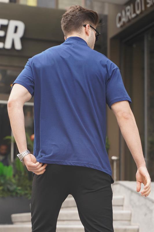 MDX Navy Blue Zip Neck Men's T-Shirt 5858 - Northbrook