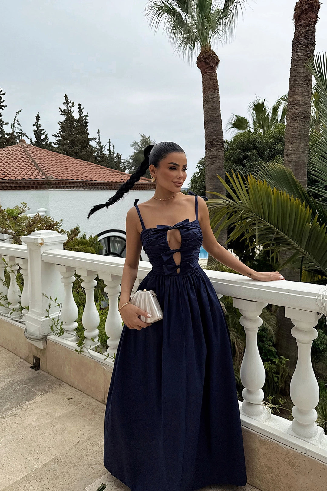 EYY Women Navy Mirabelle Long Dress - Matamoros