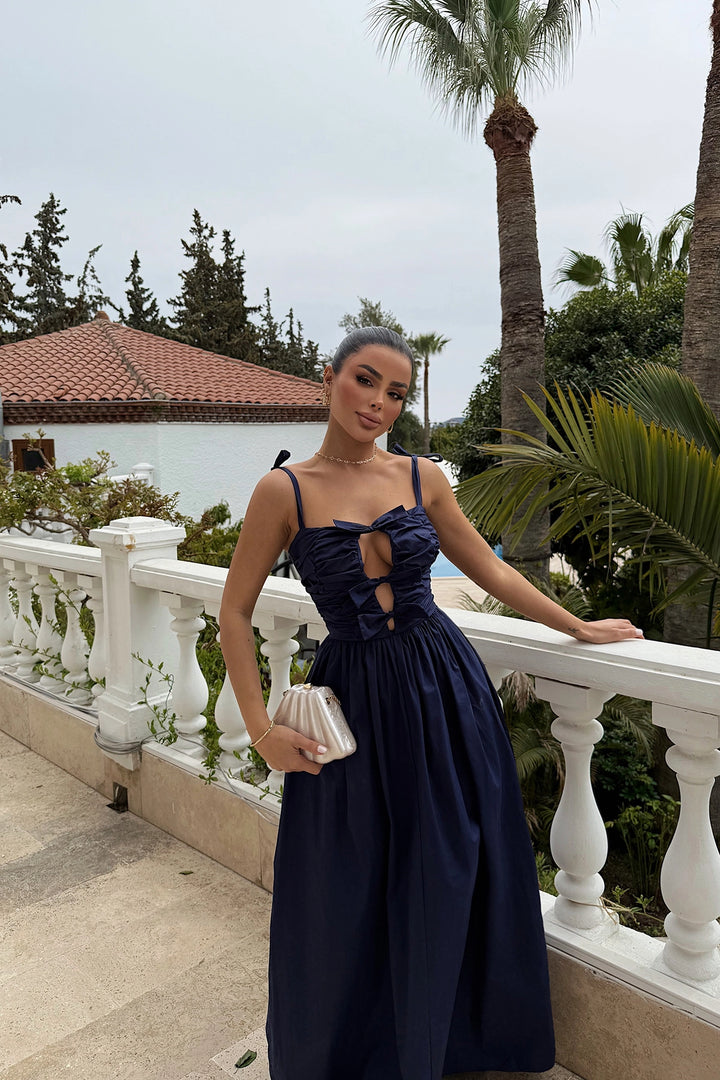 EYY Women Navy Mirabelle Long Dress - Matamoros