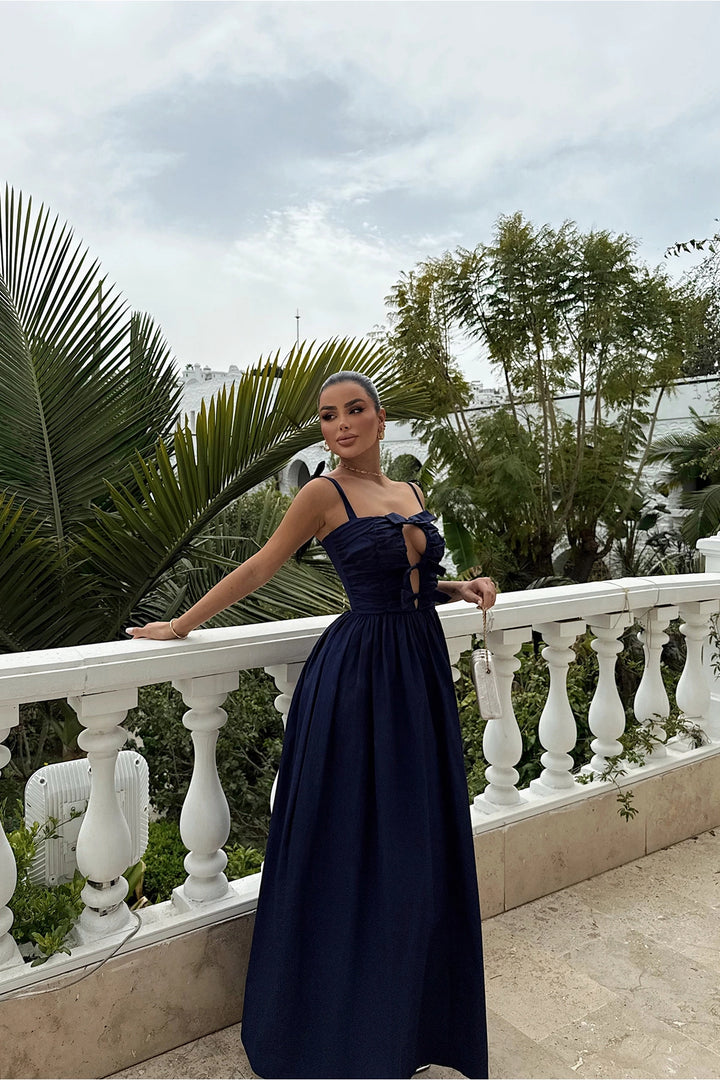 EYY Women Navy Mirabelle Long Dress - Matamoros
