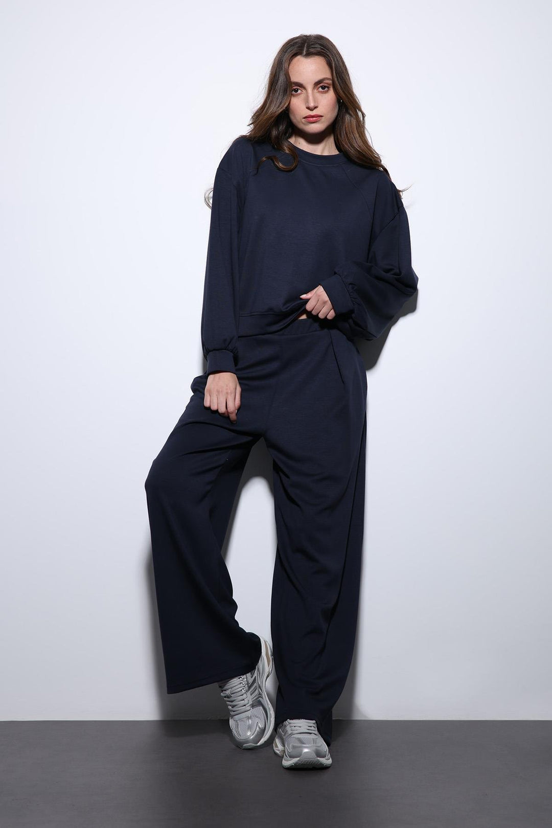 ANT Antioch Navy Wide Leg Relaxed Women's Suit - La Vergne