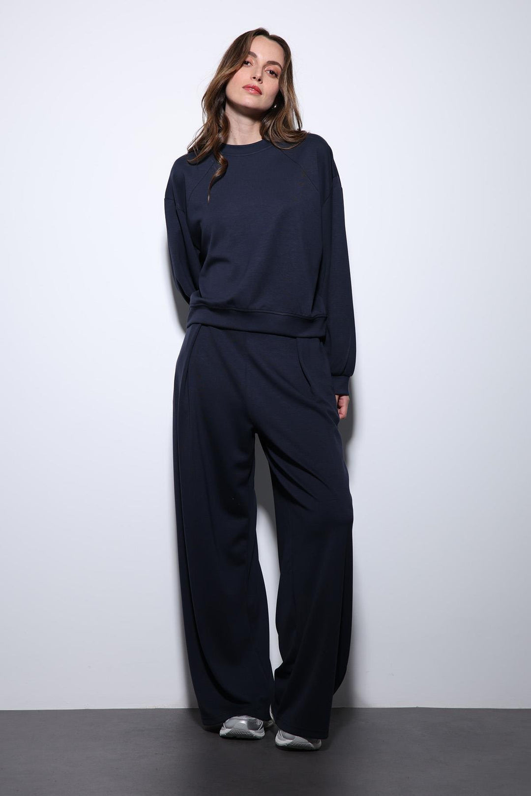 ANT Antioch Navy Wide Leg Relaxed Women's Suit - La Vergne
