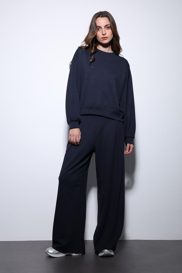 ANT Antioch Navy Wide Leg Relaxed Women's Suit - La Vergne