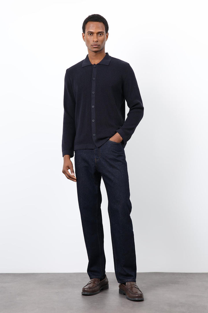 ANT Antioch Blue Fine Knit Men's Cardigan - Shostka